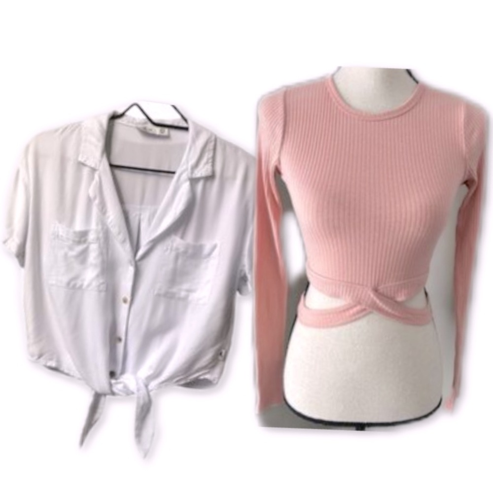 Hollister 2/$15 cropped shirts